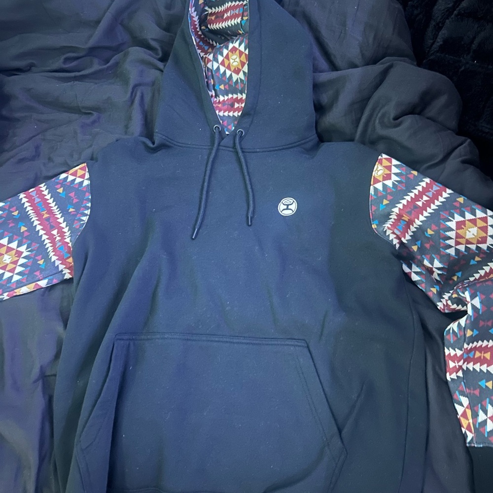 hooey aztec print hoodie